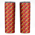 Dolphins Mascot Skinny Tumbler Tropical Hibiscus Floral Seamless Rugby Mascot