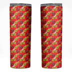 Dolphins Mascot Skinny Tumbler Tropical Hibiscus Floral Seamless Rugby Mascot