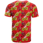 Dolphins Mascot T Shirt Tropical Hibiscus Floral Seamless Rugby Mascot