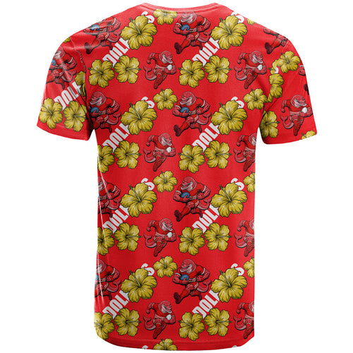 Dolphins Mascot T Shirt Tropical Hibiscus Floral Seamless Rugby Mascot