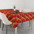 Dolphins Mascot Tablecloth Tropical Hibiscus Floral Seamless Rugby Mascot