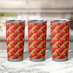 Dolphins Mascot Tumbler Cup Tropical Hibiscus Floral Seamless Rugby Mascot