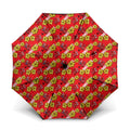 Dolphins Mascot Umbrella Tropical Hibiscus Floral Seamless Rugby Mascot