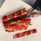 Dolphins Mascot Umbrella Tropical Hibiscus Floral Seamless Rugby Mascot