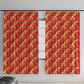 Dolphins Mascot Window Curtain Tropical Hibiscus Floral Seamless Rugby Mascot