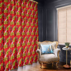 Dolphins Mascot Window Curtain Tropical Hibiscus Floral Seamless Rugby Mascot