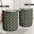North Queensland Cowboys Laundry Basket Tropical Hibiscus Floral Seamless Rugby Mascot