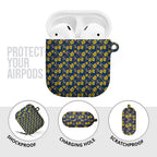 North Queensland Cowboys AirPods Case Tropical Hibiscus Floral Seamless Rugby Mascot