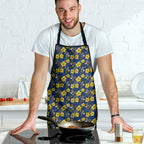 North Queensland Cowboys Apron Tropical Hibiscus Floral Seamless Rugby Mascot