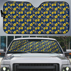 North Queensland Cowboys Auto Sun Shade Tropical Hibiscus Floral Seamless Rugby Mascot