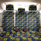 North Queensland Cowboys Back Car Seat Cover Tropical Hibiscus Floral Seamless Rugby Mascot