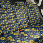 North Queensland Cowboys Back Car Seat Cover Tropical Hibiscus Floral Seamless Rugby Mascot