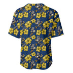 North Queensland Cowboys Baseball Jersey Tropical Hibiscus Floral Seamless Rugby Mascot