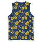 North Queensland Cowboys Basketball Jersey Tropical Hibiscus Floral Seamless Rugby Mascot