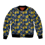 North Queensland Cowboys Bomber Jacket Tropical Hibiscus Floral Seamless Rugby Mascot