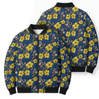 North Queensland Cowboys Bomber Puffer Jacket Tropical Hibiscus Floral Seamless Rugby Mascot