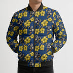 North Queensland Cowboys Bomber Puffer Jacket Tropical Hibiscus Floral Seamless Rugby Mascot