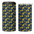North Queensland Cowboys 4 in 1 Can Cooler Tumbler Tropical Hibiscus Floral Seamless Rugby Mascot