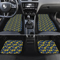 North Queensland Cowboys Car Mats Tropical Hibiscus Floral Seamless Rugby Mascot