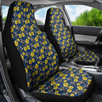 North Queensland Cowboys Car Seat Cover Tropical Hibiscus Floral Seamless Rugby Mascot