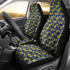 North Queensland Cowboys Car Seat Cover Tropical Hibiscus Floral Seamless Rugby Mascot