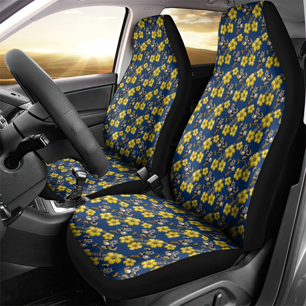 North Queensland Cowboys Car Seat Cover Tropical Hibiscus Floral Seamless Rugby Mascot