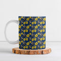North Queensland Cowboys Ceramic Mug Tropical Hibiscus Floral Seamless Rugby Mascot