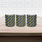 North Queensland Cowboys Ceramic Mug Tropical Hibiscus Floral Seamless Rugby Mascot