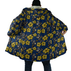 North Queensland Cowboys Cloak Tropical Hibiscus Floral Seamless Rugby Mascot