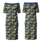 North Queensland Cowboys Couples Matching Puletasi and Hawaiian Shirt Tropical Hibiscus Floral Seamless Rugby Mascot