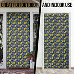 North Queensland Cowboys Door Cover Tropical Hibiscus Floral Seamless Rugby Mascot