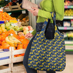 North Queensland Cowboys Grocery Bag Tropical Hibiscus Floral Seamless Rugby Mascot