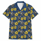North Queensland Cowboys Hawaiian Shirt Tropical Hibiscus Floral Seamless Rugby Mascot