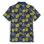 North Queensland Cowboys Hawaiian Shirt Tropical Hibiscus Floral Seamless Rugby Mascot