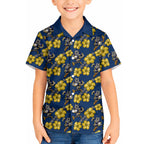 North Queensland Cowboys Hawaiian Shirt Tropical Hibiscus Floral Seamless Rugby Mascot