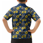 North Queensland Cowboys Hawaiian Shirt Tropical Hibiscus Floral Seamless Rugby Mascot