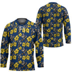North Queensland Cowboys Hockey Jersey Tropical Hibiscus Floral Seamless Rugby Mascot