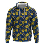 North Queensland Cowboys Hoodie Tropical Hibiscus Floral Seamless Rugby Mascot