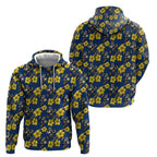 North Queensland Cowboys Hoodie Tropical Hibiscus Floral Seamless Rugby Mascot