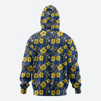 North Queensland Cowboys Hoodie Tropical Hibiscus Floral Seamless Rugby Mascot