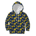 North Queensland Cowboys Kid Hoodie Tropical Hibiscus Floral Seamless Rugby Mascot