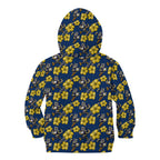 North Queensland Cowboys Kid Hoodie Tropical Hibiscus Floral Seamless Rugby Mascot