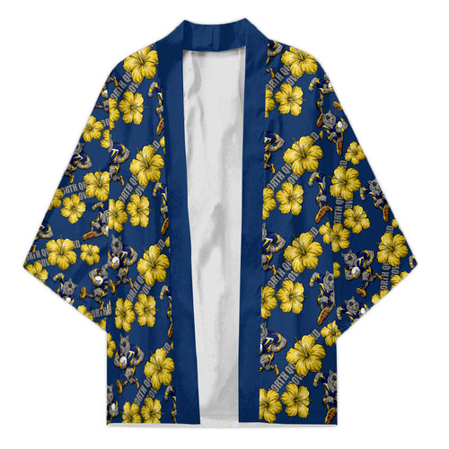 North Queensland Cowboys Kimono Tropical Hibiscus Floral Seamless Rugby Mascot
