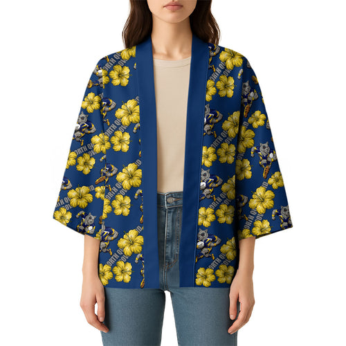 North Queensland Cowboys Kimono Tropical Hibiscus Floral Seamless Rugby Mascot