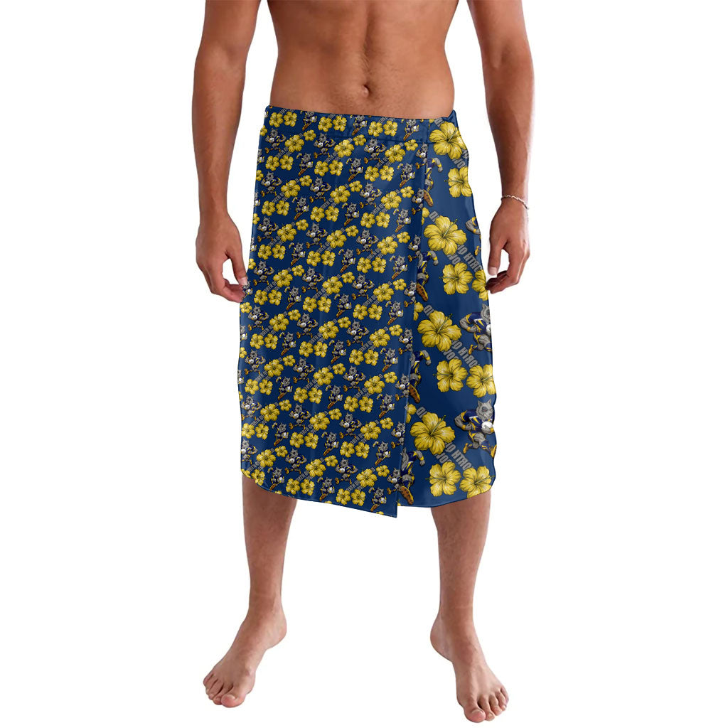 North Queensland Cowboys Lavalava Tropical Hibiscus Floral Seamless Rugby Mascot
