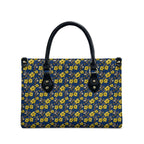 North Queensland Cowboys Leather Bag Tropical Hibiscus Floral Seamless Rugby Mascot