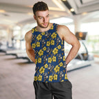 North Queensland Cowboys Men Tank Top Tropical Hibiscus Floral Seamless Rugby Mascot