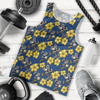 North Queensland Cowboys Men Tank Top Tropical Hibiscus Floral Seamless Rugby Mascot