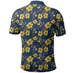 North Queensland Cowboys Polo Shirt Tropical Hibiscus Floral Seamless Rugby Mascot