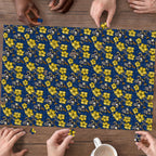 North Queensland Cowboys Puzzle Tropical Hibiscus Floral Seamless Rugby Mascot
